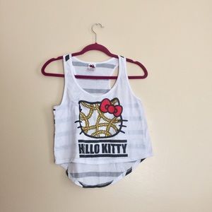 Hello Kitty Chains Thug High Low Striped Tank